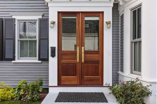 Double doors at home entrance, replacement doors in Columbus, OH