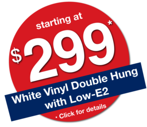 White Vinyl Double Hung with Low-E2