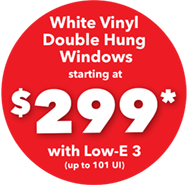 White Vinyl Double Hung Windows